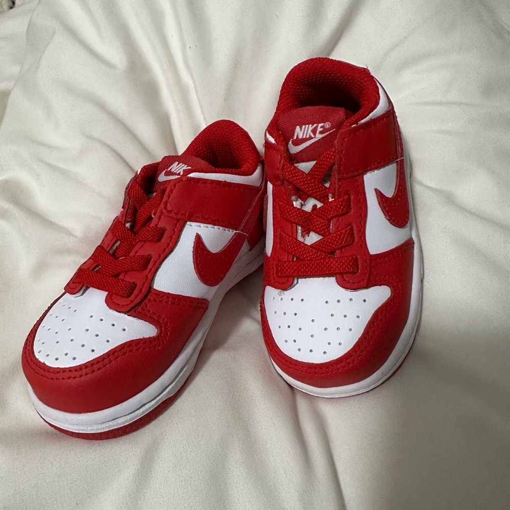 Red & White Nike Dunks 5T